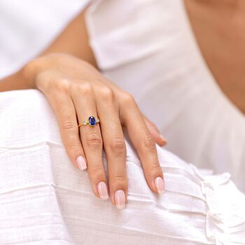 Gold Kyanite And Blue Chalcedony Ring, 2 of 7