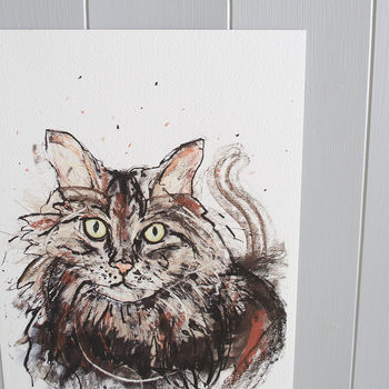 'Moggy' Cat Wall Art Print, 4 of 5