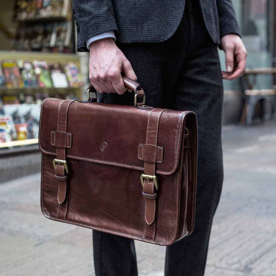 Mens Leather Backpack Briefcase. 'The Micheli' By Maxwell Scott Bags ...