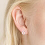 Sterling Silver Crystal Sunbeam Stud Earrings, thumbnail 2 of 5