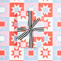 Patchwork Christmas Gift Tags, Red, thumbnail 2 of 2