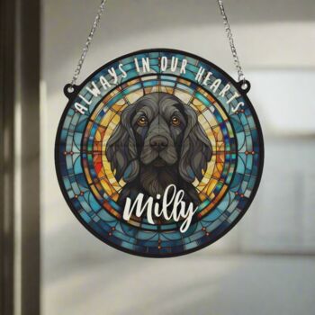 Cocker Spaniel Black Memorial Suncatcher, 6 of 6