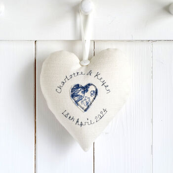 Personalised 40th Birthday Hanging Heart Gift For Her, 4 of 12