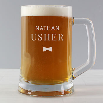 Groom Gifts Personalised Engraved Pint Tankard For Best Man, 10 of 10