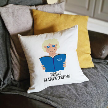 Personalised Boy's Reading Cushion Gift, 4 of 7