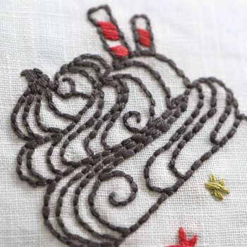 Drinks Napkin Embroidery Stitch Craft Kit Gift Set, 6 of 8