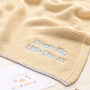 Baby Unisex Mini Stripe Yellow And Grey Baby Blanket, thumbnail 1 of 8