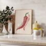Chilli Pepper Kitchen Print, thumbnail 6 of 8