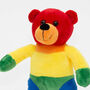 Rainbow Plush Soft Toy Bear Pride Month, thumbnail 3 of 4