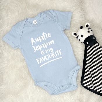 My Auntie Is My Favourite Personalised Babygrow, 10 of 12
