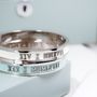 Anniversary Bangle Engraved With Your Date Silver, thumbnail 8 of 10