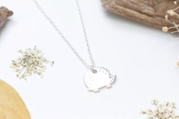 Sterling Silver Hedgehog Necklace, 2 of 7