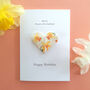 Birth Flower January Carnation Origami Heart Card, thumbnail 4 of 12