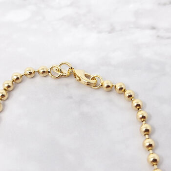 18ct Gold Plated Classic Ball Bead Extra Long Chain, 3 of 5