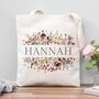 Personalised Floral Tote Bag, thumbnail 1 of 2