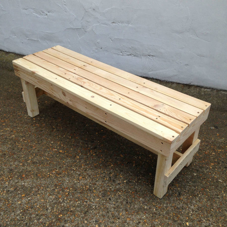'squared' pallet timber garden bench by gas&air studios ...
