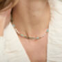 Clara Necklace With Turquoise, Prenite And Pearls, thumbnail 3 of 4