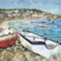 Mousehole Cornwall Upcycled Paper Collage Print, thumbnail 2 of 5