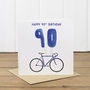 90th Birthday Bike With Balloons Card, thumbnail 2 of 2