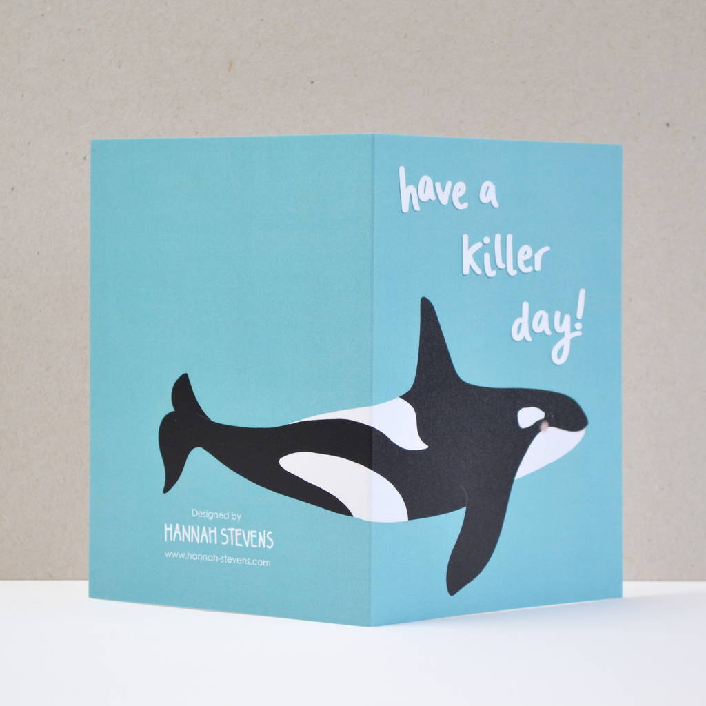 Killer Whale Pun Birthday Card By Hannah Stevens | notonthehighstreet.com