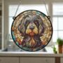 Cockapoo Black Stained Glass Effect Suncatcher, thumbnail 4 of 6