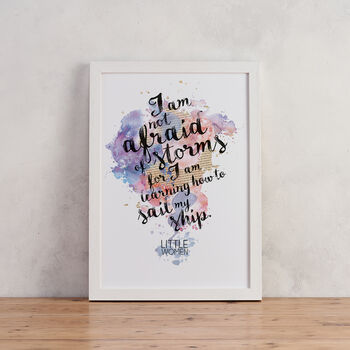 Inspirational 'Storms' Watercolour Quote Print, 4 of 5