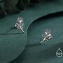 Oxidised Sterling Silver Rose Earrings, thumbnail 4 of 12