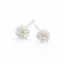 Sterling Silver And Gold Daisy Stud Earrings – 7mm, thumbnail 7 of 8