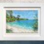 Grebe Beach, Helford River, Cornwall, Collage Art Print, thumbnail 1 of 4