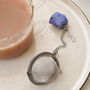 Stainless Steel Lapis Lazuli Raw Crystal Tea Strainer, thumbnail 1 of 2