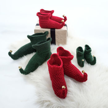 Crocheted Christmas Elf Boots, 8 of 10