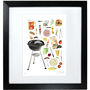 BBQ Illustrated Art Print, thumbnail 1 of 3
