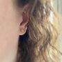 Peridot Gemstone Stud Earrings, thumbnail 4 of 5