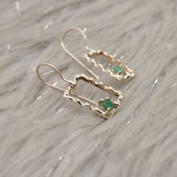 Emerald Silver Earrings, 5 of 12