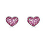 Eternal Heart Memorial Ashes Silver Stud Earrings, thumbnail 1 of 4