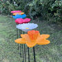 Set Of Six Cast Iron Flower Dish Bird Feeders, thumbnail 4 of 7