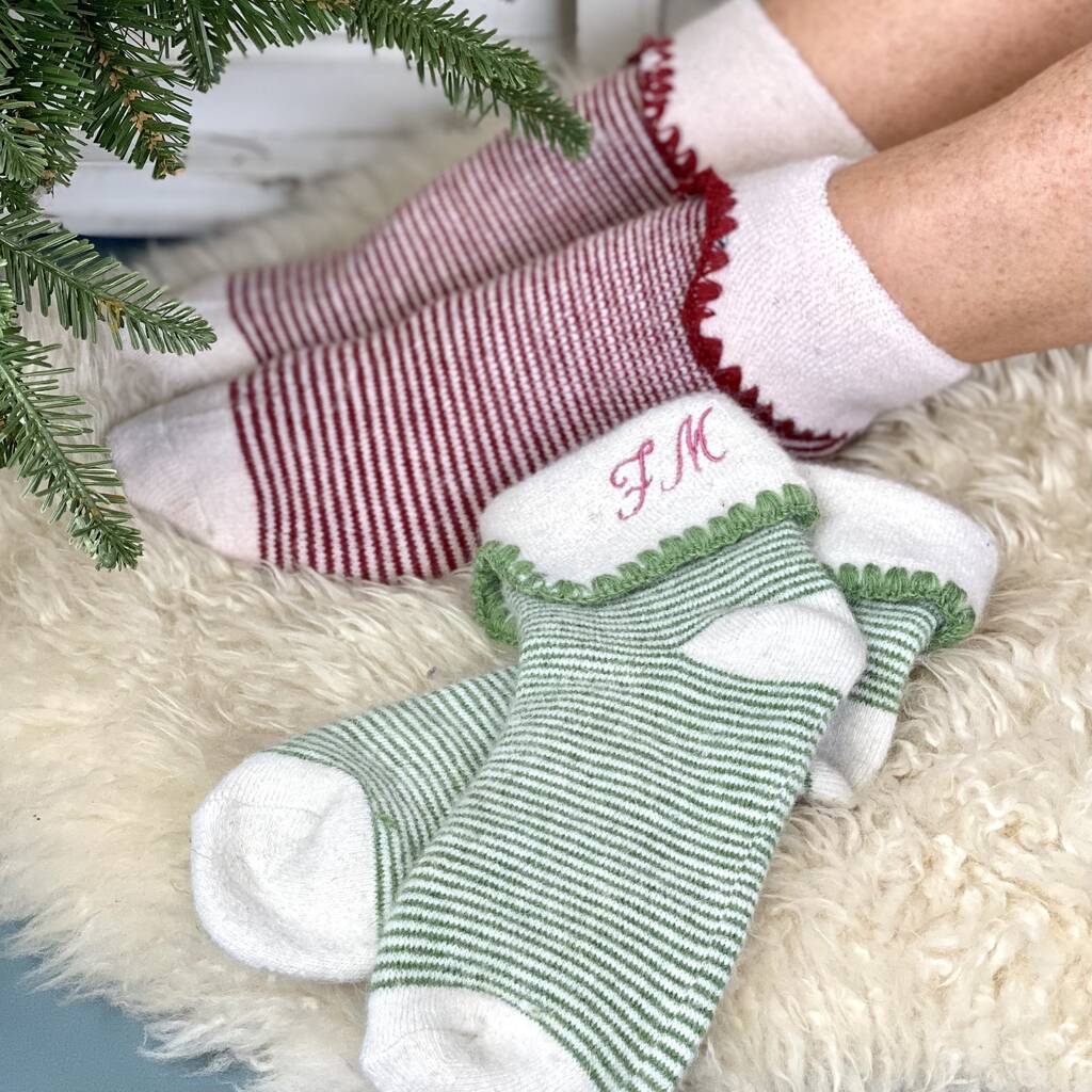 Personalised Super Soft Cosy Star Socks By The Alphabet Gift Shop