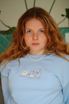 Trio Of Rabbits Embroidered Sweater, 6 of 9