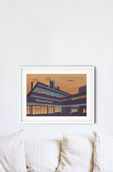 National Theatre London Travel Poster Art Print, 2 of 6