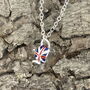British Union Jack Petite Teapot Shaped Necklace, thumbnail 2 of 3