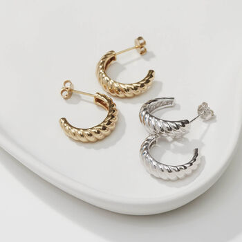 Entwine Hoops Silver Or 18ct Gold Plate, 4 of 5