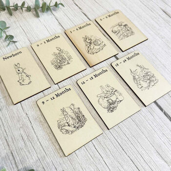 Bunny Rabbit Nursery Drawer Dividers Set Of Seven New Baby Gift, 8 of 11