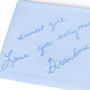 Personalised Embroidered Handwriting Handkerchief, thumbnail 4 of 7