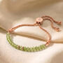 August Birthstone Peridot Bracelet, thumbnail 3 of 7