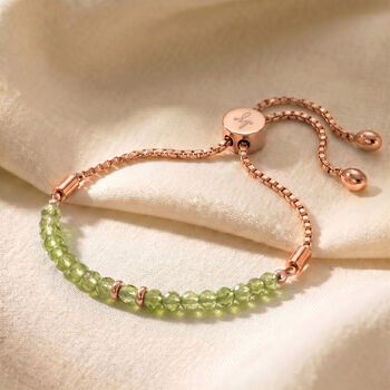 August Birthstone Peridot Bracelet, 3 of 7
