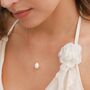 Large Pearl Pendant Necklace In Sterling Silver And Gold Vermeil, thumbnail 9 of 11
