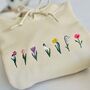 Miniature Spring Flowers Embroidered Sweatshirt, thumbnail 6 of 6