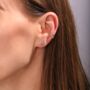 Gold Plated Cubic Zirconia Scatter Stud Earrings, thumbnail 4 of 5