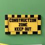 ‘’Construction Zone' Lego Compatible Door Sign, thumbnail 3 of 4