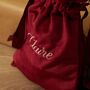Personalised Small Script Velvet Gift Bag, thumbnail 2 of 4